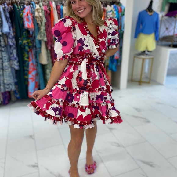 NWT CeliaB Obsidiana Dress Pink - Picture 4 of 5